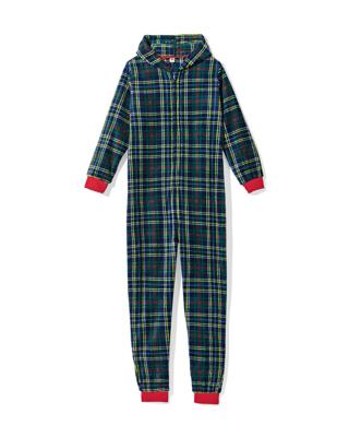 HEMA War Child onesie voor volwassenen ruiten donkerblauw (donkerblauw)