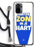 Laat de zon in je hart: Xiaomi Redmi Note 10 Pro Transparant Hoesje met koord