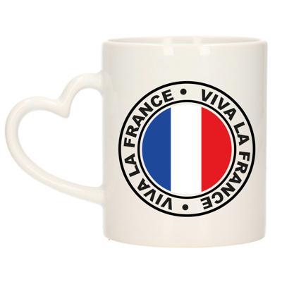 Cadeau koffiemok Viva la France - vlag - I love - 300 ml - keramiek Cadeau koffiemok Viva la France - vlag - I love - 300 ml - keramiek