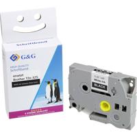G&G 5T325-TD Labeltape Tapekleur: Zwart Tekstkleur: Wit 9 mm 8 m
