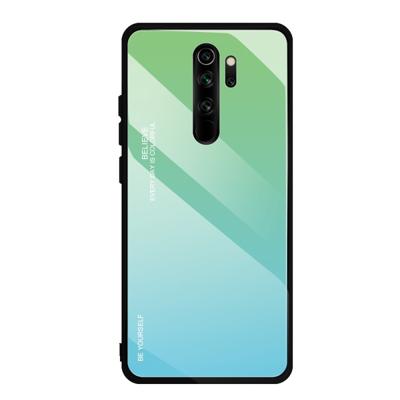 Voor Xiaomi Redmi Note 8 Pro gradiënt kleur glas geval (groen)