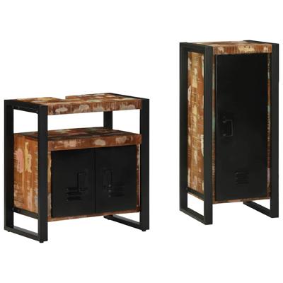 Badkamermeubelset met plank 2 pcs Multikleur 40 x 35 x 90 cm