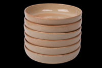 Set van 6 diepe borden - 18 cm - Maia - zandkleurig - Portugees stoneware