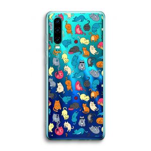 Kleurrijke katten: Huawei P30 Transparant Hoesje