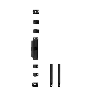 Intersteel krukespagnolet links T-recht incl. stangenset - mat zwart