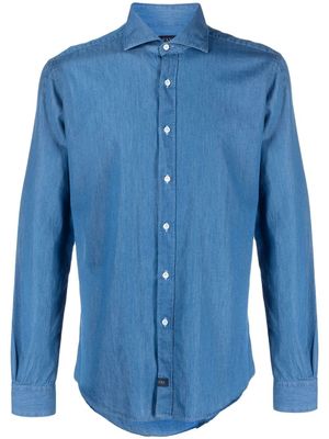 Fay chemise à effet jean - Bleu