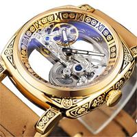 FORSINING Heren mechanische horloges Modieus Vrijetijdshorloge Polshorloge Automatisch opwindmechanisme Weergave maanfase Lichtgevend WATERDICHT Teräs Horloge Lightinthebox - thumbnail