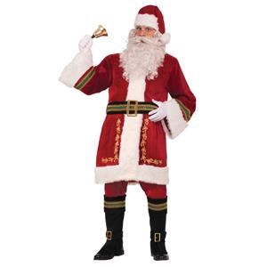 Luxe Kerstman kostuum - heren - 5-delig - polyester - kerstmannenpak