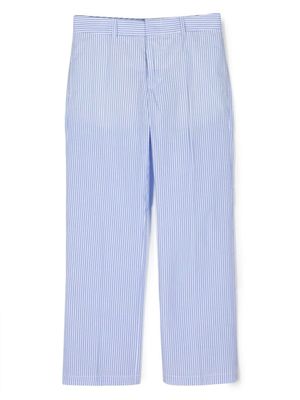 POLO RALPH LAUREN KIDS pantalon fuselé à rayures - Bleu