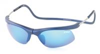 CliC Zonnebril wing Blauwe glazen - Zilver/Blauw