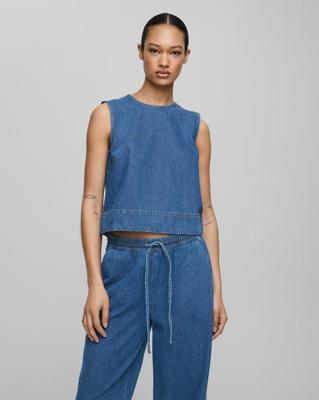 MSCH Jolene Elena Top | Mid blue