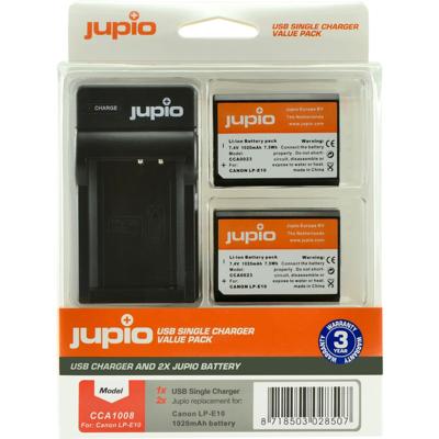 Jupio Value Pack: 2x Battery LP-E10 + USB Single Charger