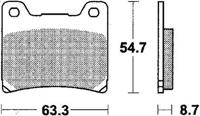 TRW Brake pad mcb 530 sv sintered metal