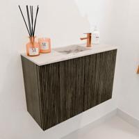 Toiletmeubel Mondiaz Joya Dlux | 60 cm | Meubelkleur Shadow | Faye wastafel Nata Wasbak Midden | 1 kraangat