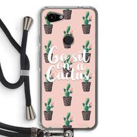 Cactus quote: Pixel 3a Transparant Hoesje met koord