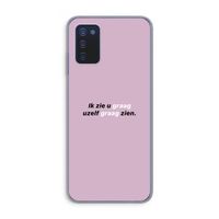 uzelf graag zien: Samsung Galaxy A03s Transparant Hoesje