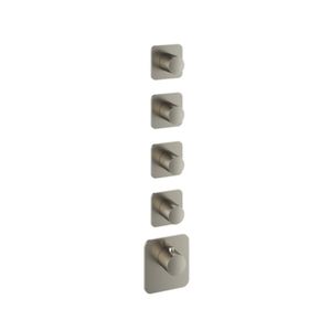 Thermostaat Hotbath Gal High Flow met 4 Stopkranen Geborsteld Nikkel PVD