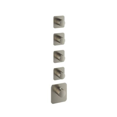 Thermostaat Hotbath Gal High Flow met 4 Stopkranen Geborsteld Nikkel PVD