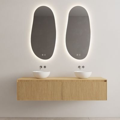 Onderkast Gliss Design Timotheus 160 CM 2 Lades Incl Topplaat Pure