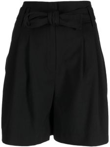 Sonia Rykiel short à taille haute ceinturée - Noir