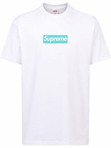 Supreme x Tiffany & Co. t-shirt à logo - Blanc