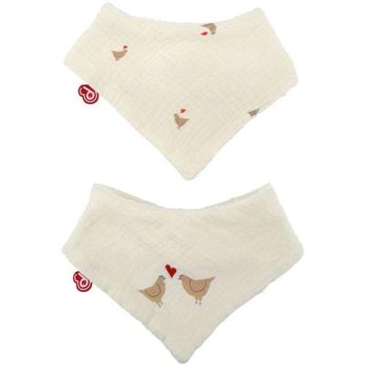 Verpakking van 2 bandana slabbetjes - DOMIVA - Maternity Love - Zacht en absorberend katoen - Verstelbare drukknopen