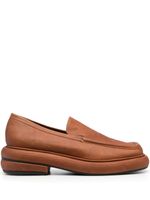 Eckhaus Latta mocassins Stacked en daim - Marron - thumbnail