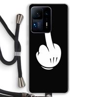 Middle finger black: Xiaomi Mi Mix 4 Transparant Hoesje met koord