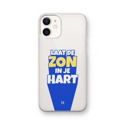 Laat de zon in je hart: iPhone 12 Transparant Hoesje