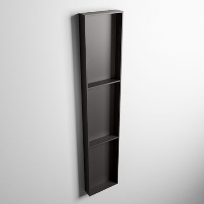MONDIAZ EASY Nis 149,5x29,5cm in solid surface kleur DarkGrey | DarkGrey. 3 vakken geschikt voor in- of opbouw