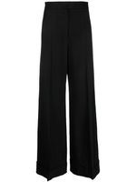 Moschino pantalon ample à taille haute - Noir