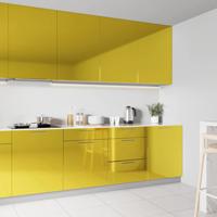 VidaXL Meubelfolie zelfklevend 500x90 cm pvc hoogglans goudkleurig