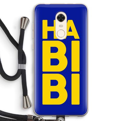 Habibi Blue: Xiaomi Redmi 5 Transparant Hoesje met koord