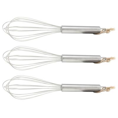 Keukengerei garde - 3x - klopper - rvs - 24 cm - keukengereedschap - gardes - zware kwaliteit