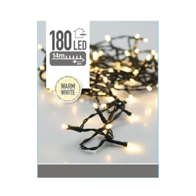 Kerstverlichting 180 LED 13,5m WW Groen