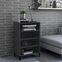 Dressoir 57x35x90 cm bewerkt hout hoogglans grijs