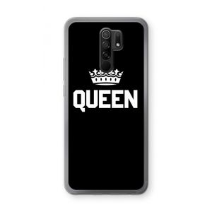Queen zwart: Xiaomi Redmi 9 Transparant Hoesje