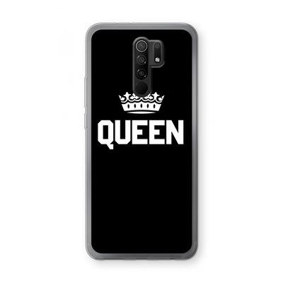 Queen zwart: Xiaomi Redmi 9 Transparant Hoesje