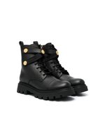 Balmain Kids bottines Ranger en cuir - Noir