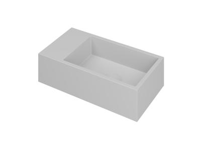 INK Fontein Versus Zonder Kraangat Links Polystone Mat Wit 36x18x9 cm