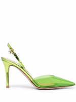 Gianvito Rossi escarpins transparents à bout pointu - Vert