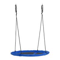 Outsunny Nestschommel, weerbestendig, tot 100 kg, verstelbare touwen, Î¦110 cm, Blauw