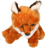 Pluche zittende vos knuffel 21 cm