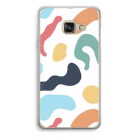 Memphis Shapes Blue: Samsung A3 (2017) Transparant Hoesje