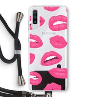 Bite my lip: Samsung Galaxy A70 Transparant Hoesje met koord