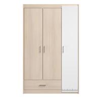 Kledingkast Charly 3-deurs - acaciakleur - 180x112x52 cm - Leen Bakker