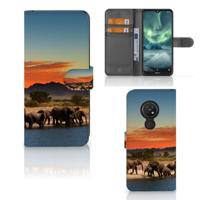 Nokia 7.2 | Nokia 6.2 | Telefoonhoesje | Met pasjeshouder | Olifanten