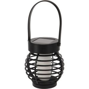 Solar LED lantaarn - zwart - 11 cm - zonne-energie - tuinverlichting - solarlampen