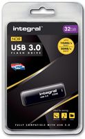 Integral 32GB USB3.0 DRIVE NEON BLACK UP TO R-100 W-30 MBS USB flash drive USB Type-A 3.2 Gen 1 (3.1 Gen 1) Zwart - thumbnail
