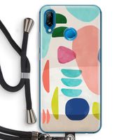 Bold Rounded Shapes: Huawei P20 Lite Transparant Hoesje met koord